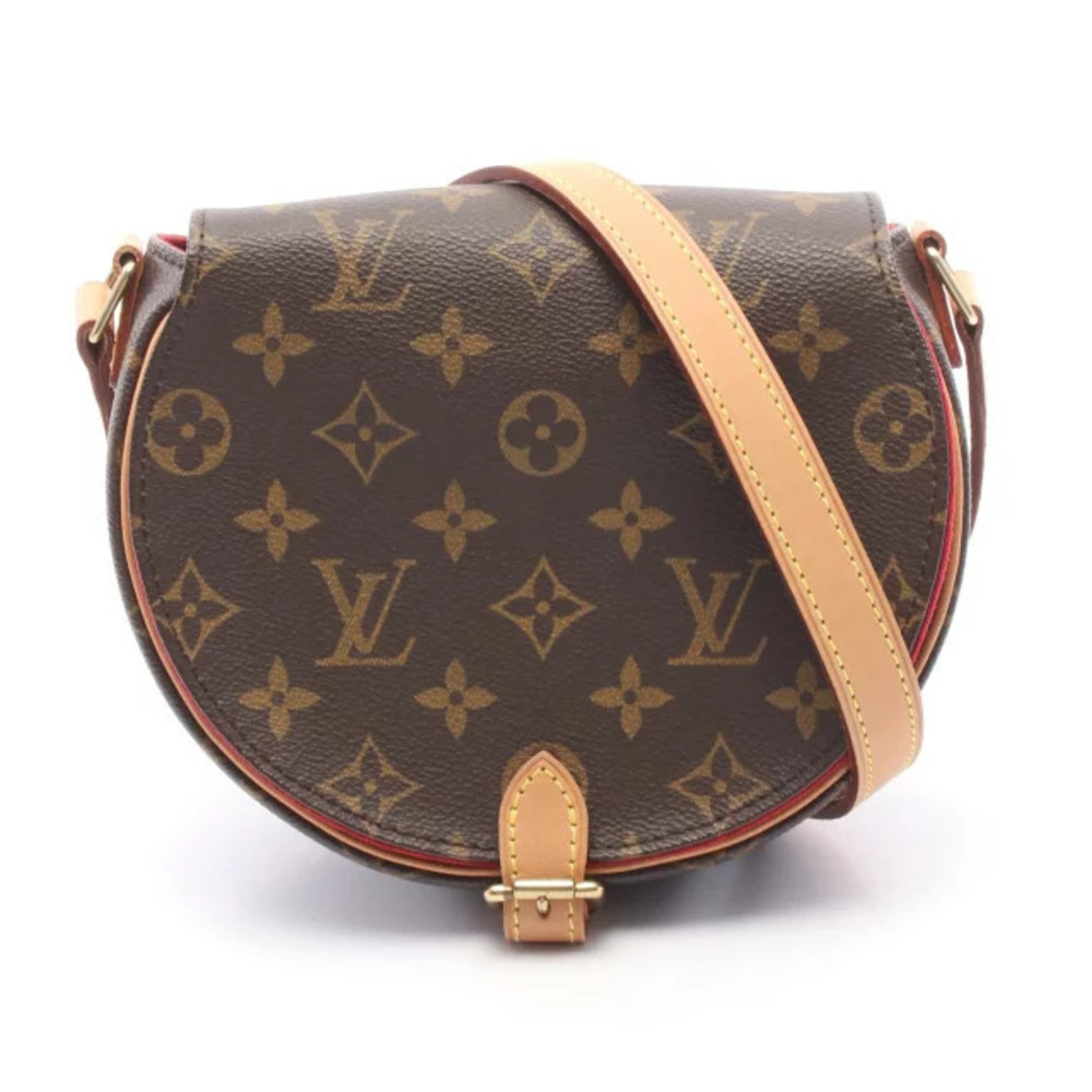 Louis Vuitton Tambourin Shoulder Bag Canvas Leather Monogram Brown